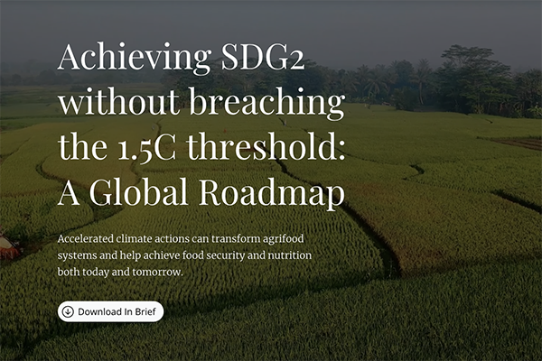 Achieving SDG2 without breaching the 1.5C threshold: A Global Roadmap