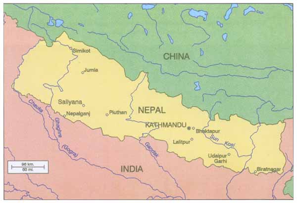 Map of the Kingdom of Nepal