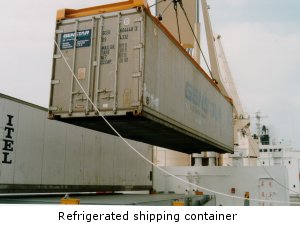 Refrigerated shipping container