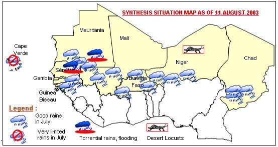 Sensitive Map of the Sahel countries