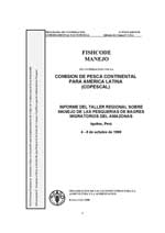 INFORME DEL TALLER REGIONAL SOBRE MANEJO DE LAS PESQUERIAS DE BAGRES MIGRATORIOS DEL AMAZONAS Iquitos, Perú 4 - 8 de octubre de 1999