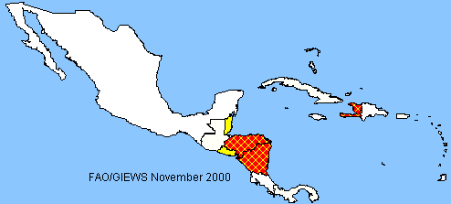 Central America sensitive map