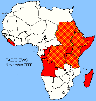 Africa sensitive map