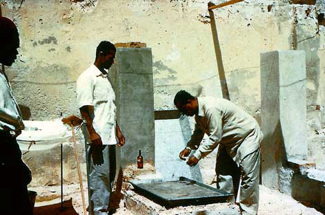 Indian stove under construction