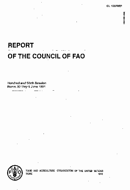  REPORT OF THE COUNCIL OF FAO 