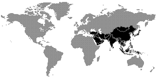 China, East Asia, Southeast Asia, South Asia, West Asia.