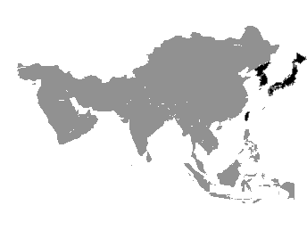 Japan, Democratic People's Republic of Korea,
Republic of Korea, China, SAR of Hong Kong, Taiwan Province of China