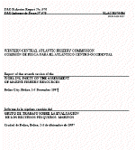 Report of the seventh session of the WORKING PARTY ON THE ASSESSMENT OF MARINE FISHERY RESOURCES Belize City, Belize, 2-5 December 1997