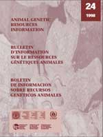 animal genetic resources information - bulletin d'information sur les ressources génétiques animales - boletín de información sobre recursos genéticos animales