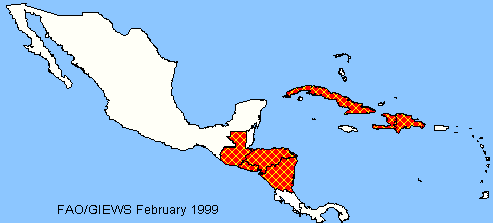 Central America sensitive map