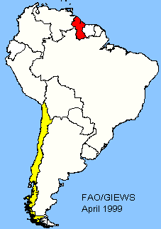 South America sensitive map