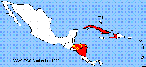 Central America sensitive map