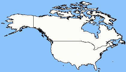 North America sensitive map