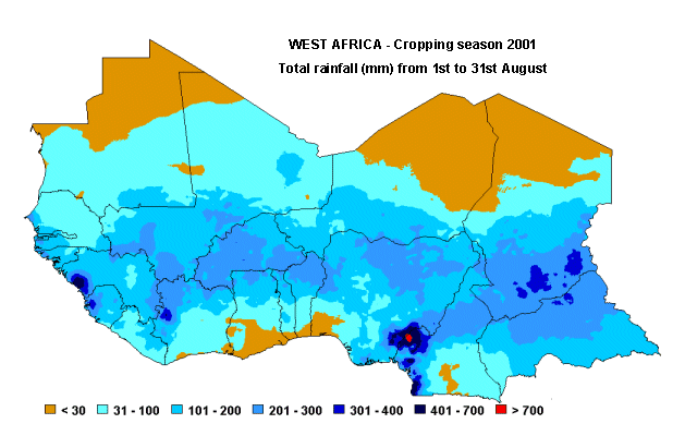 Rainfall map