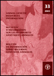 Cover - Animal Genetic Resources Information - Bulletin d'information sur les ressources gntiques animales - Boletn de Informacin sobre Recursos Genticos Animales
