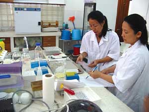 Diagnosing laboratory, Cambodia