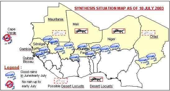 Sensitive Map of the Sahel countries