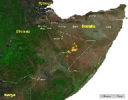 21 November. Desert Locust swarms invade northeast Kenya and lay eggs