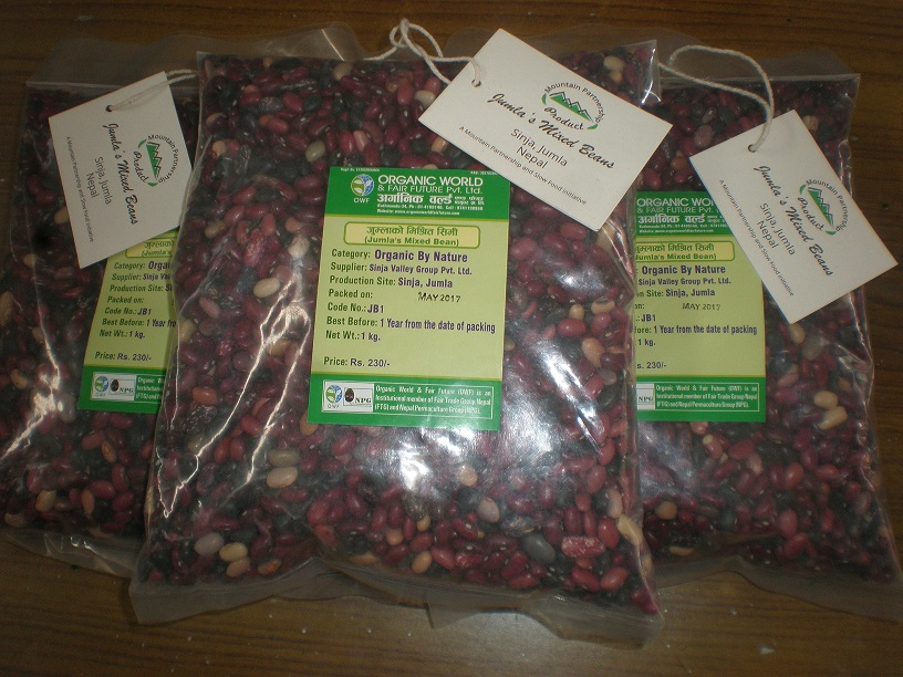 Jumla's Mixed Beans on sale with the Mountain Partnership Product label