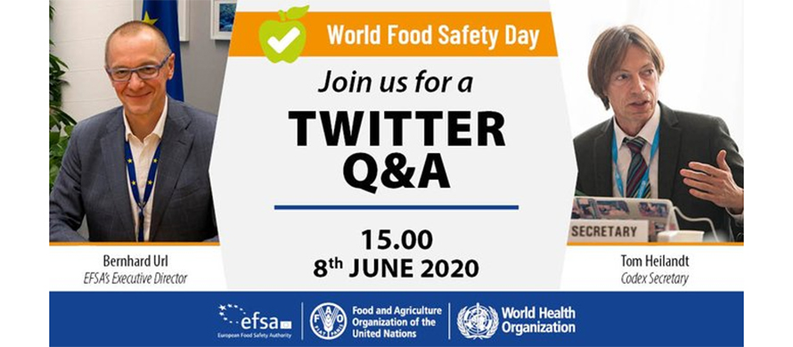 European Food Safety Authority live Twitter Q&A 8 June 15:00 CET |  CODEXALIMENTARIUS