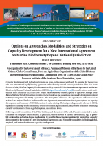 Agenda: Side Event on Options on Approaches, Modalities, and Strategies on Capacity Development for a New International Agreement on Marine Biodiversity Beyond National Jurisdiction