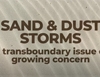 Sand and dust storms (SDS): A transboundary issue of growing concern