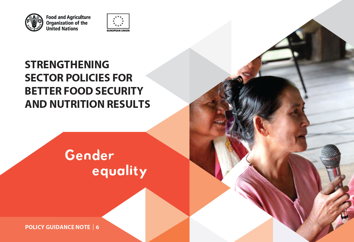 Strengthening Sector Policies for Better Food Security and Nutrition  Results. Gender Equality. Policy Guidance Note 6 |Policy Support and  Governance| Food and Agriculture Organization of the United Nations