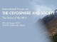 International Forum on Cryosphere and Society 