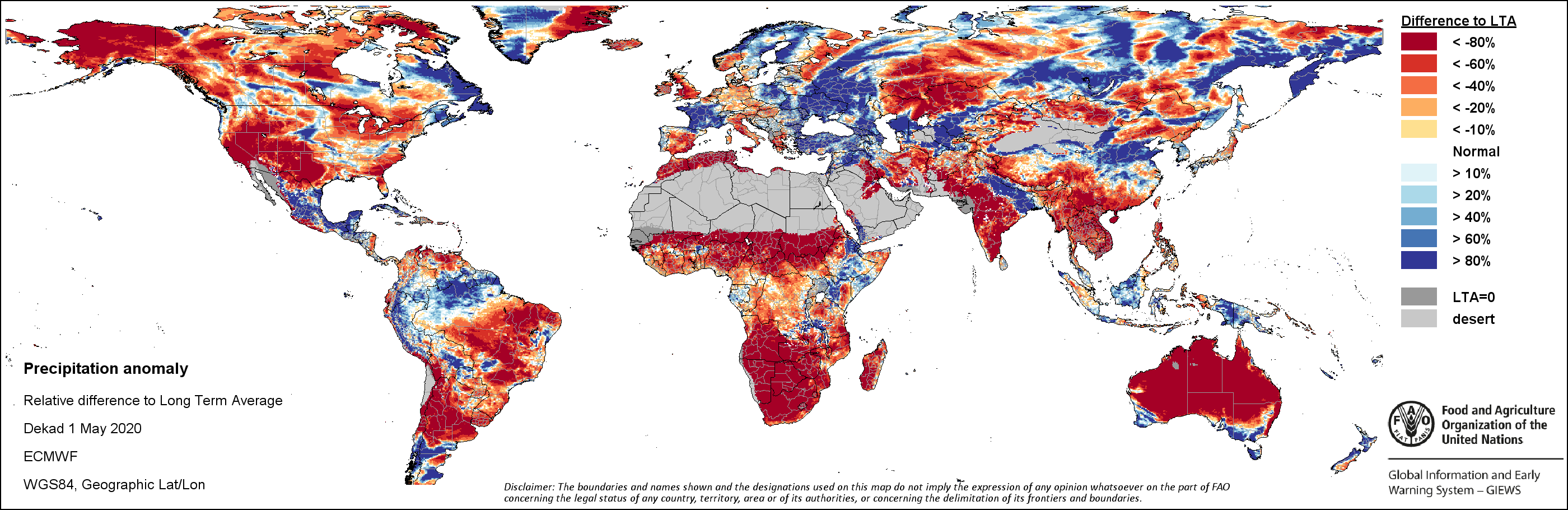 FAO,GIEWS, Earth Observation,METOP, NDVI, ASIS, VHI, VCI,ECWMF ...