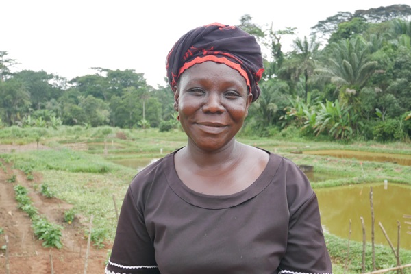 Ms Majongbeh S. Kamara, the chairperson of the Gbegbedu Rural Women Group in northern Liberia ©FAO/Momoka Tamura