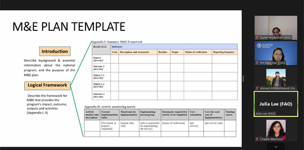 Monitoring and evaluation operational tool technical working group meeting 