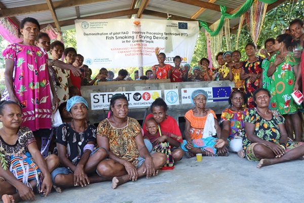 The first FTT fish processing site established in Papua New Guinea, introduced by FAO.