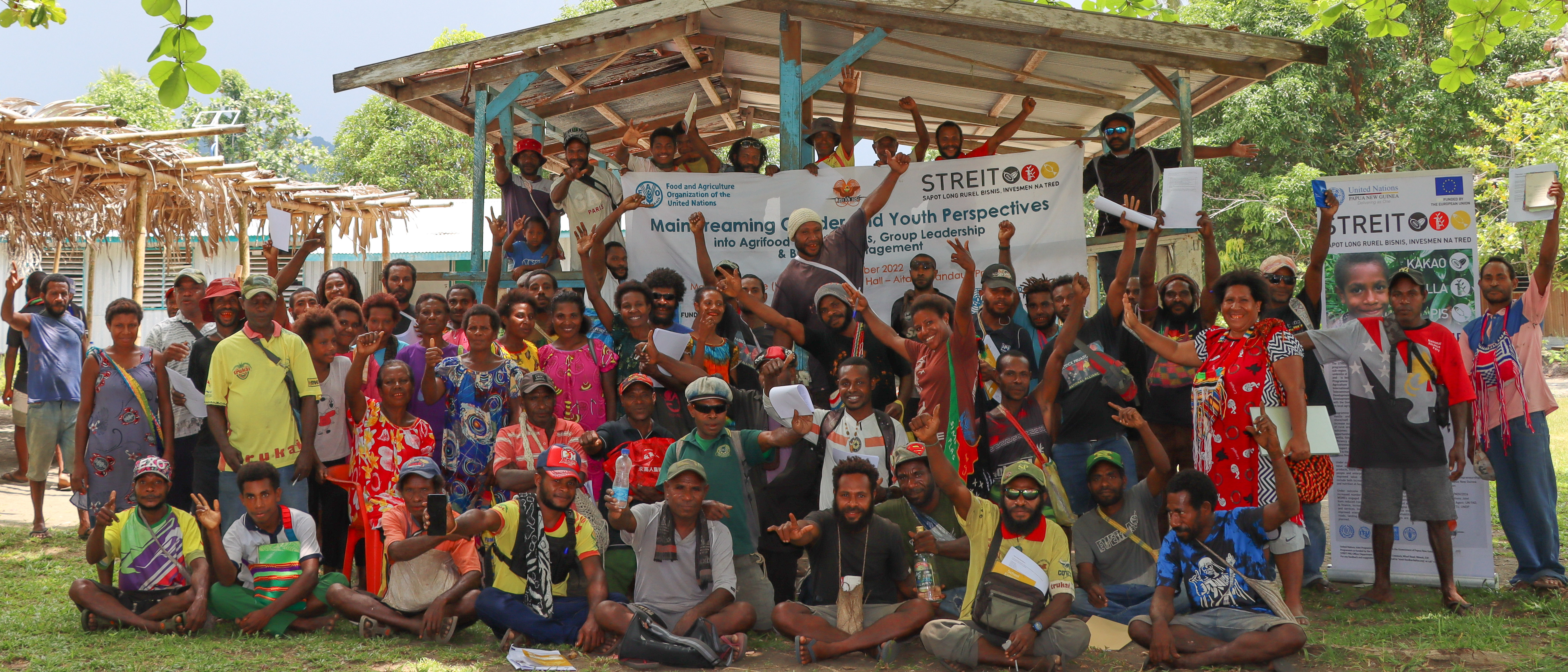 Women, Men and Youths takes part in the Gender and Youth Capacity Development training organized by the FAO-led EU-STREIT PNG Programme in Sepik