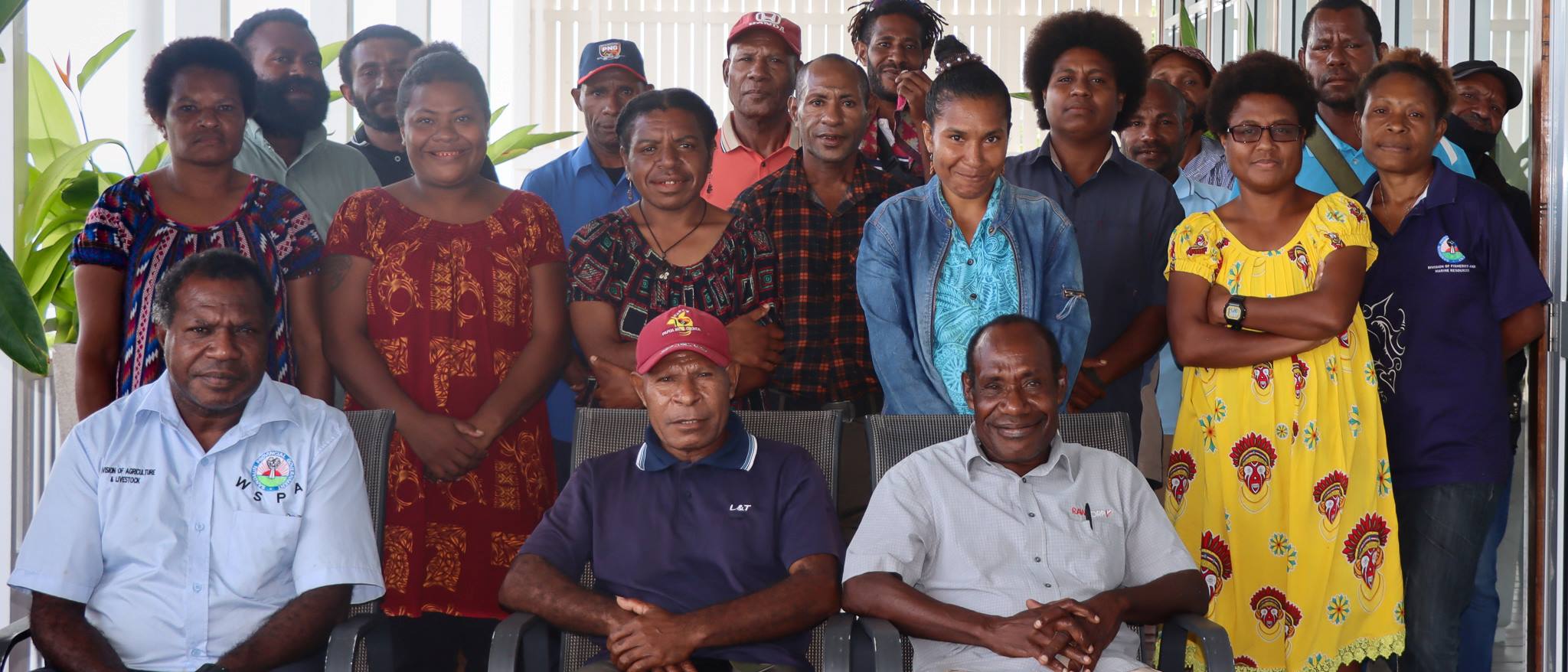 Participants attending ToT workshop on improved fisheries extension services organised by FAO under the EU-STREIT PNG Programme, in Wewak, Papua New Guinea.