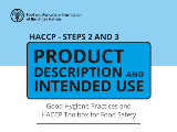HACCP - Steps 2 and 3: Product description and intended use