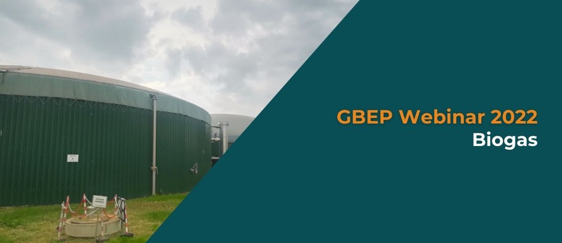 Banner saying: ''GBEP Webinar 2022 Biogas"
