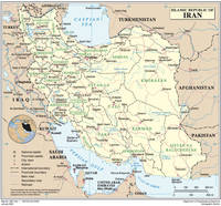 Carte de la République Islamique d'Iran