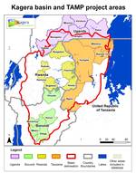 Carte du bassin de la Kagera et zones du projet PGTA