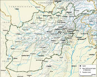 Carte de l'Afghanistan