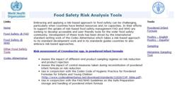 Food Safety Risk Analysis Tools